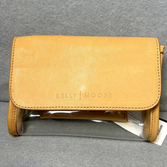 Kelly Moore NWT Leather Clear Belt Bag Concert Sport Event Festival Fanny Pack - Picture 2 of 7